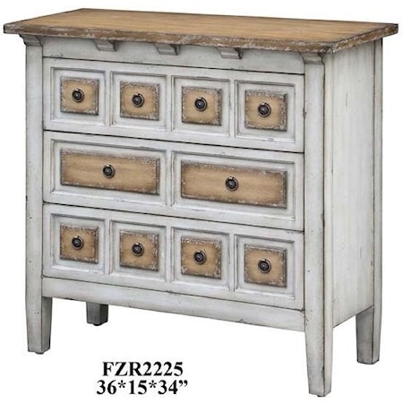 Donovan 3 Drawer Raised Front Two Tone Chest